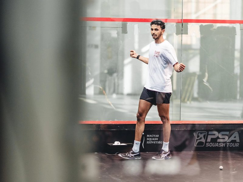 Velavan Senthilkumar reaches final of Budapest Open squash. Photo credit: PSA Tour