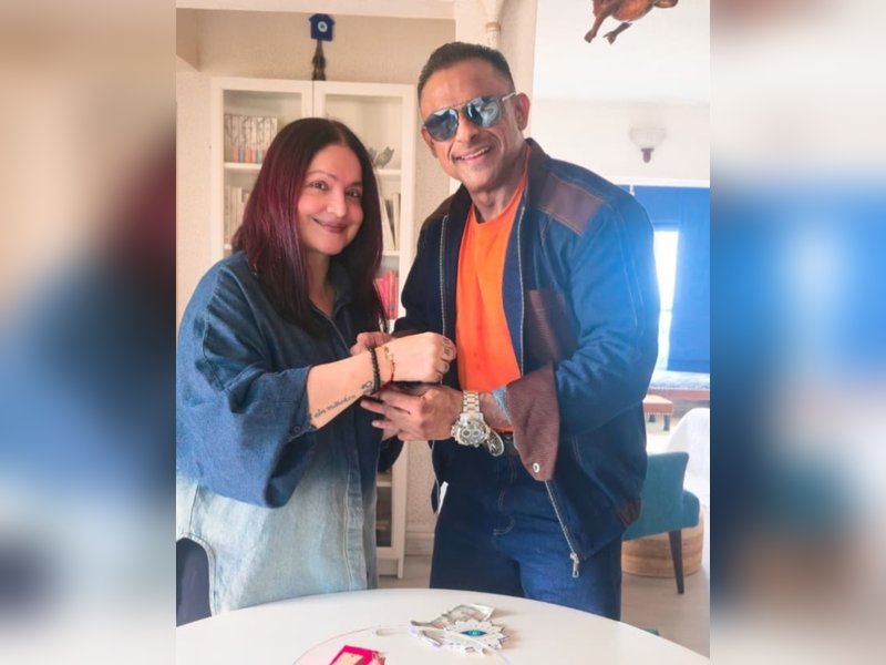 Pooja Bhatt’s brother Rahul Bhatt ties Rakhi to her, calls her his ‘protector’ on Raksha Bandhan