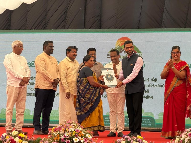 Lankan President Dissanayake hands over title deeds to 165 families under Indian Housing Project
