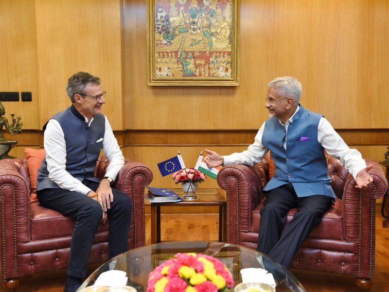 EAM Jaishankar meets outgoing EU Ambassador, appreciates his contributions towards FTA