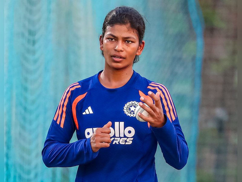 Prema Rawat replaces Sree Charani as India Women elect to bat against Zimbabwe in the third and final T20I of the series at at the Shaheed Veer Narayan Singh International Stadium, Raipur, on Tuesday. Photo credit: BCCI Women file photo