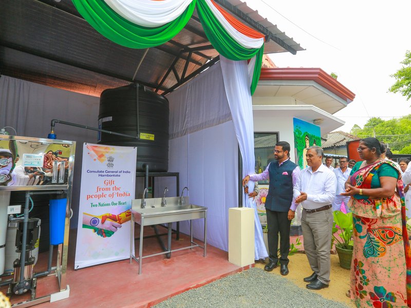 India provides RO water plant for district hospital in Sri Lanka