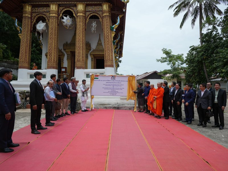 MoS Margherita visits India-funded project preserving shared heritage site in Laos