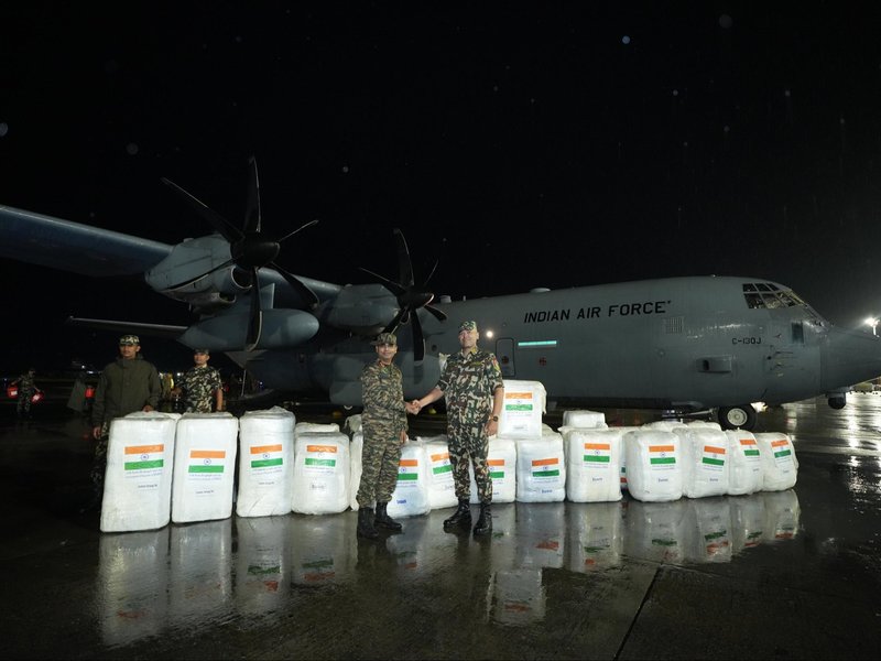India hands over fourth consignment of relief materials to flood-hit Nepal