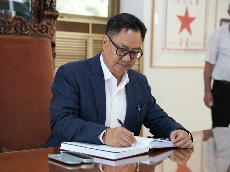 Kiren Rijiju visits Museum of Yugoslavia, pays tribute to Tito ahead of NAM meeting in Belgrade