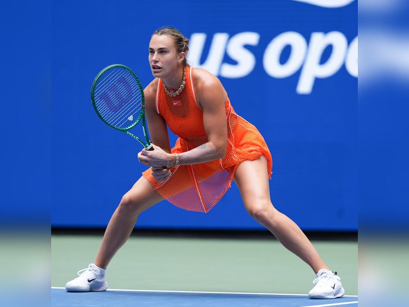 US Open: Sabalenka begins title defence with straight-sets win over Osorio