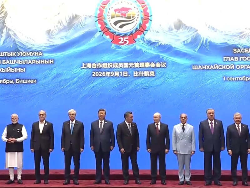 PM Modi poses for group photograph with SCO leaders at 26th Summit in Bishkek