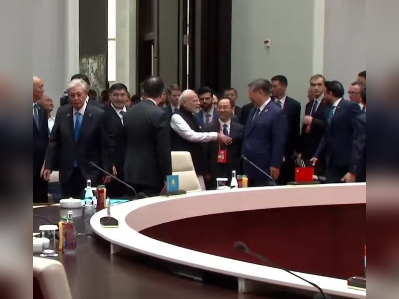 PM Modi interacts with Chinese President Xi Jinping at SCO Summit in Bishkek