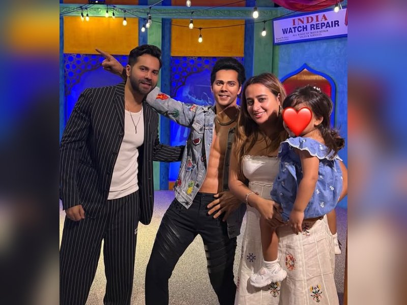 Varun Dhawan shows wife Natasha and daughter Lara his wax statue at Madame Tussauds, calls it a ‘core memory’