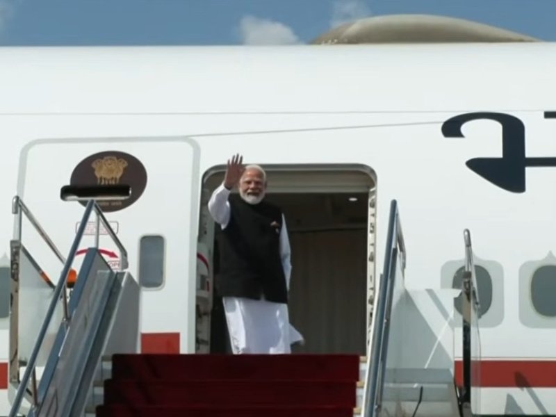 PM Modi emplanes for New Delhi after attending SCO Summit in Kyrgyzstan's Bishkek 