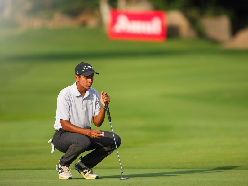 Dhruv Sheoran, Vishesh Sharma post 10-under 60 to share lead in the opening round of the Telangana Golconda Masters 2026 in Hyderabad on Tuesday. Photo credit: PGTI 