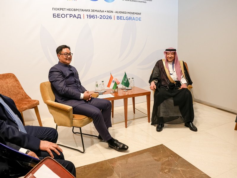 Kiren Rijiju holds series of bilateral talks on sidelines of NAM Summit in Belgrade 