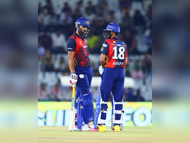 Naman Dhir and Abhay Choudhary help the Abhishek Sharma-led Amritsar Soormas to first win in the Sher-e-Punjab T20 League 2026 at the I.S. Bindra Stadium, Mohali, on Wednesday. Photo credit: PCA
