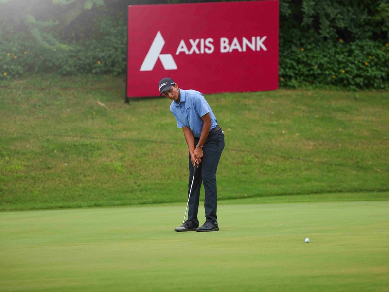Local lad and teenager Vishesh Sharma opens four-shot lead in the third round of the Telangana Golconda Masters at Hyderabad Golf Association in Hyderabad on Thursday. Photo credit: PGTI Tour