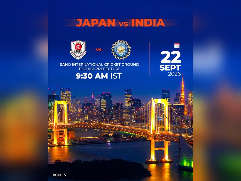 India and Japan to mark 75 years of diplomatic ties with landmark men’s T20I game at the Sano International Cricket Ground in Tochigi Prefecture, Japan. Photo credit: BCCI