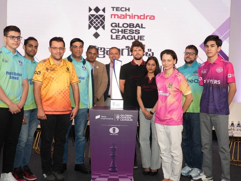 GCL Season 4 trophy unveiled ahead of Bengaluru opener. Photo credit: GCL