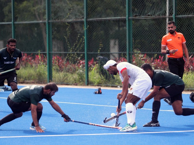 Sr Men Inter-Department Hockey: PSPB, RSPB, FCI, SAI win one-sided matches (Credit: Hockey India)