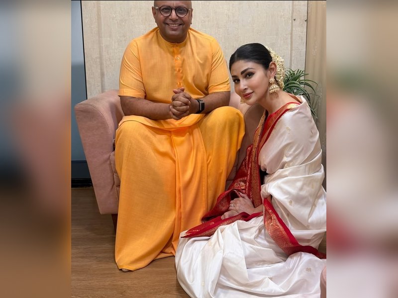 Mouni Roy shares Janmashtami glimpse with Gaur Gopal Das, says conversation left her ‘happier and more fulfilled’