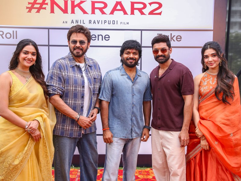 Venkatesh, Nandamuri Kalyan Ram-starrer 'January 12 Vidudala' unit shoots song in Mysuru (photo: Venkatesh/X)