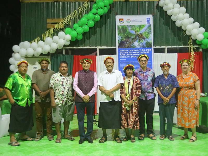 India-backed Virgin Coconut Oil project launched in Kiribati to boost local economy