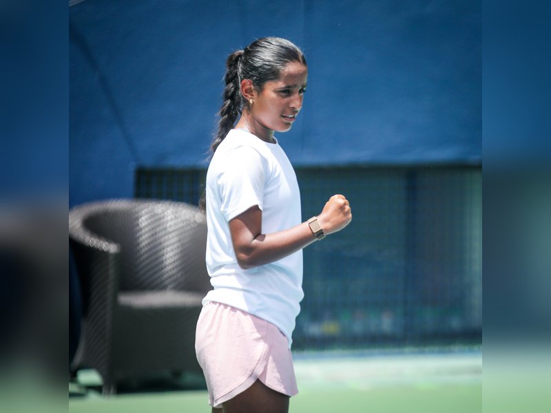 Shreeniti completes golden double, Fazal wins boys’ title at KSLTA World Tennis Junior J30 at the SM Krishna Tennis Stadium in Karnataka on Saturday. Photo credit: KSLTA