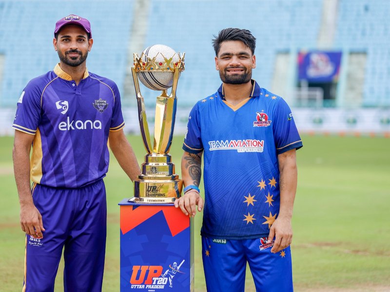 UP T20: Bhuvneshwar's Lucknow Falcons set to take on Rinku-led Meerut Mavericks in final (Credit: UPT20)
