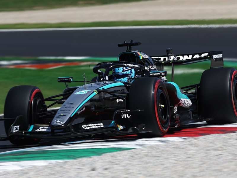 George Russell tops timesheets in final practice session to show muscle before qualifying for the Italian Grand Prix in Monza on Saturday. Photo credit: Formula 1/X