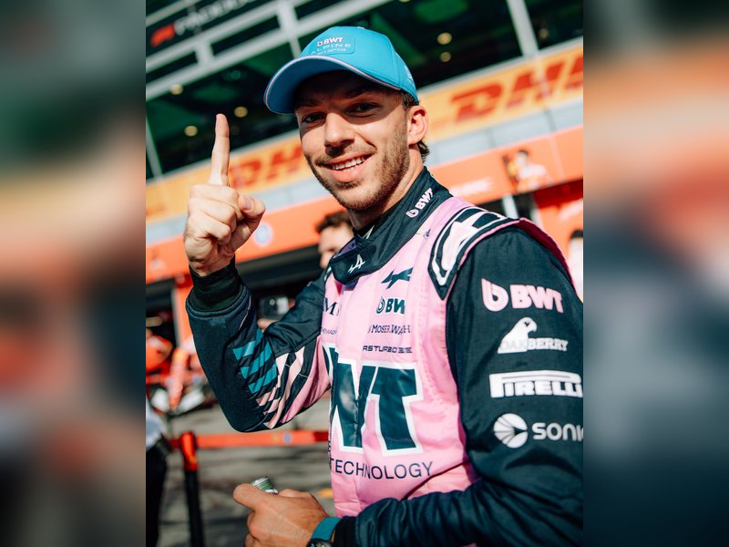 Pierre Gasly pips George Russell and Oscar Piastri to claim maiden pole at the Italian Grand Prix in Monza on Saturday. Photo credit: @Formula 1/X