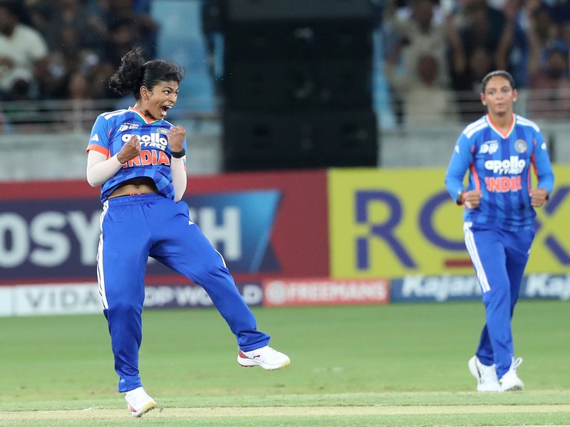 N. Sree Charani, Prema Rawat, Shafali Verma star as India register fifth straight win over Pakistan in the 2026 Women’s Asia Cup in Dubai on Saturday. Photo credit: BCCI Women 