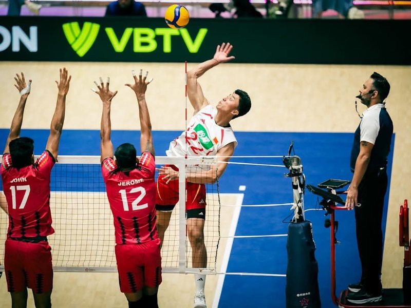 India lose to China in Asian Men's Volleyball Championship in Kitakyushu, Japan, on Saturday. Photo credit: AVC