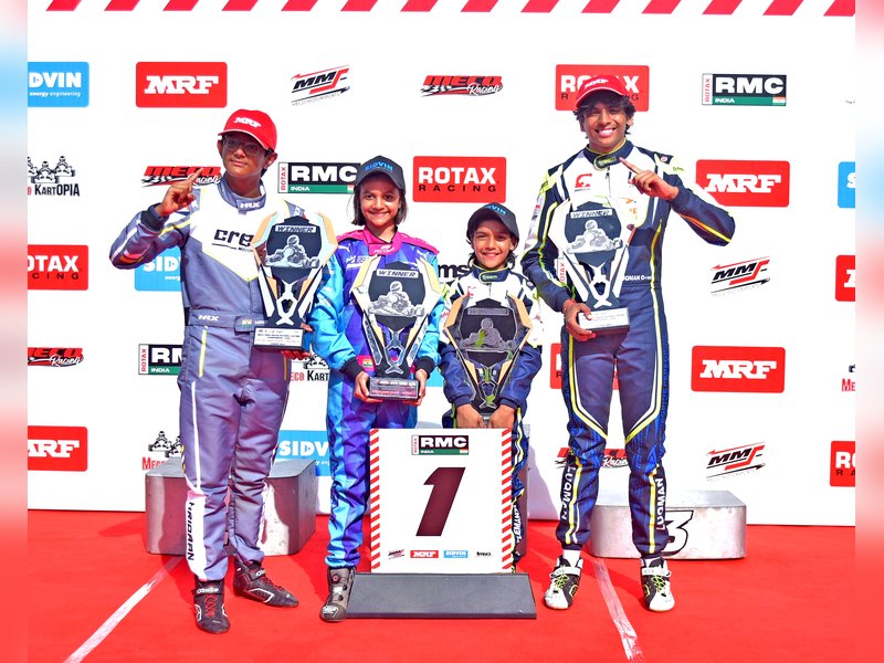 National Karting C’ship: Dominating wins for Arshi Gupta, Zidaan Arshaan Anees (Credit: FMSCI)