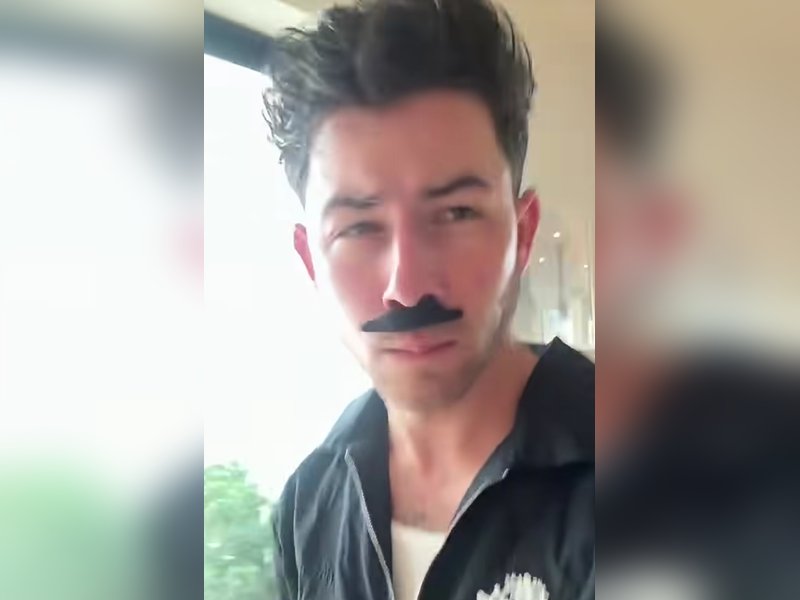 Nick Jonas pranks his dog with fake moustache, leaves him confused 