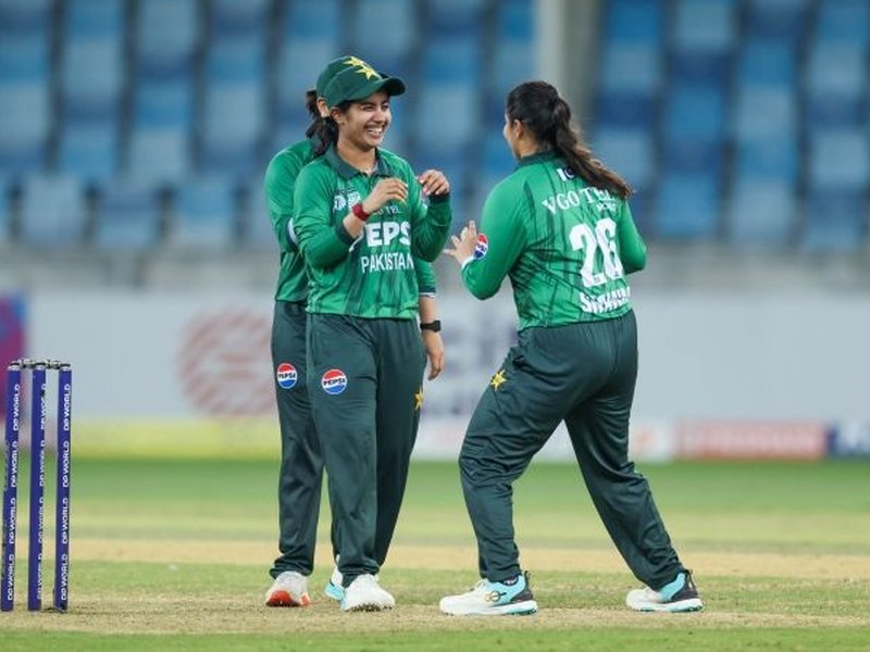 Nashra Sandhu's six-wicket haul helps Pakistan qualify for semifinals of the ACC Women's T20 Asia Cup in Dubai on Monday. Photo credit: PCB