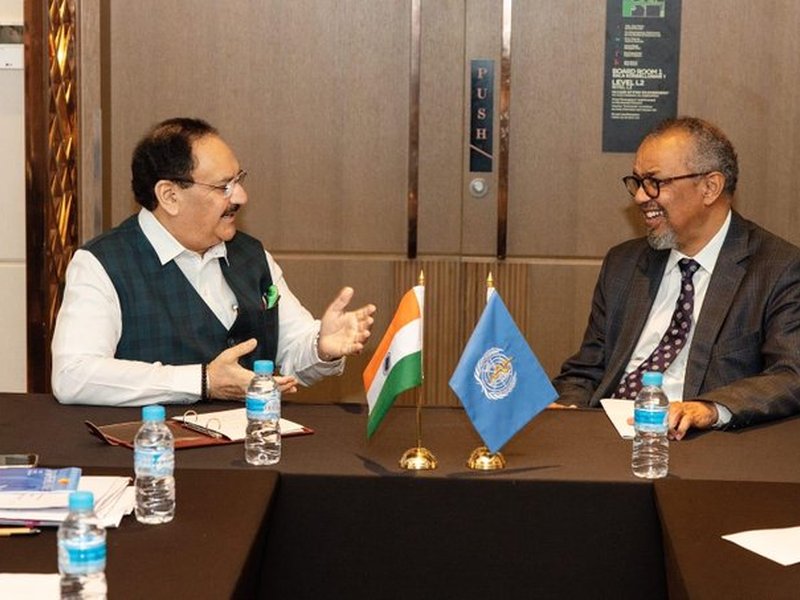 WHO chief meets Nadda, praises India’s healthcare gains, hails progress in maternal, child health