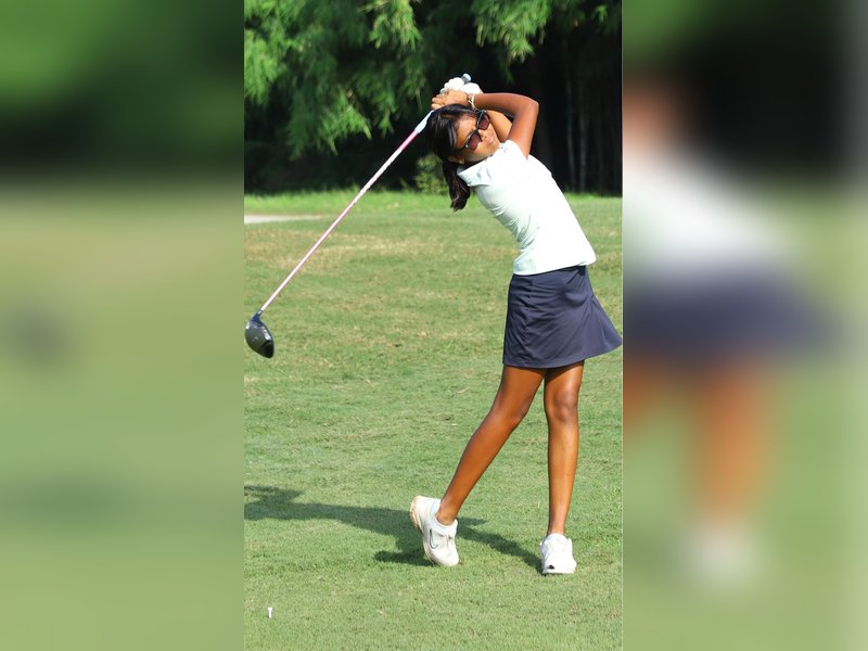 Talented Hissi Besra shoots 5-under for best card of first leg of US Kids Golf in Gurugram. Photo credit:  www.golfxyz.in