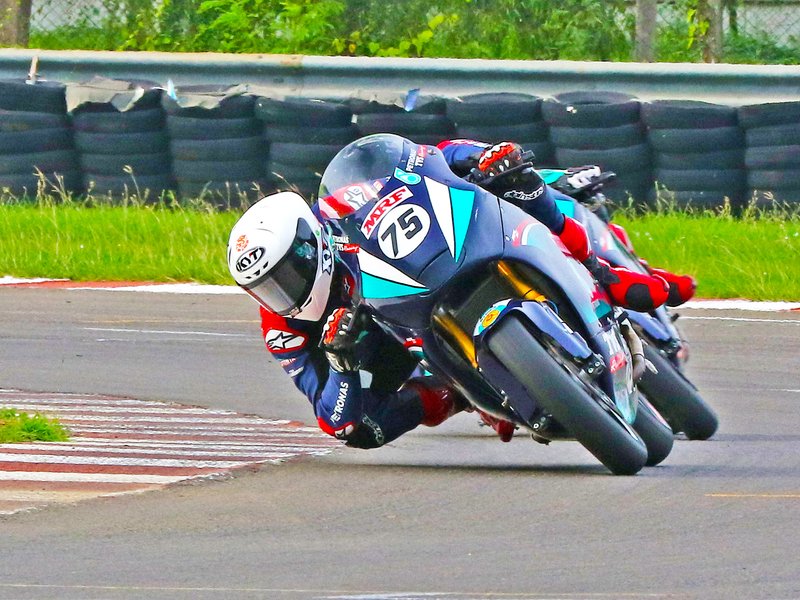 Sarthak Chavan leads podium sweep; Ann Jennifer, Rajini Krishnan script fine wins in second round of Indian National Racing Challenge 2W – 2026 at the Madras International Circuit in Chennai on Saturday. Photo credit: FMSCI 