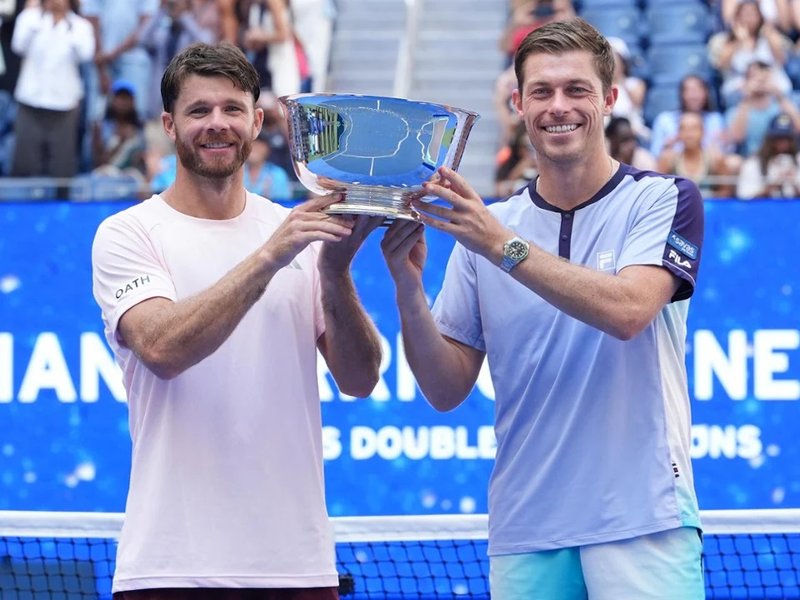 American Christian Harrison and Britain's Neal Skupski win men's doubles title in the US Open 2026 in New York on Saturday. Photo credit: USTA