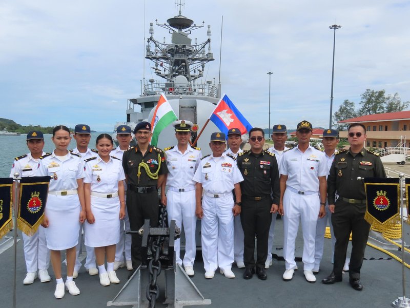 Indian Navy's INS Kulish arrives at Cambodia's Ream Naval Base to strengthen maritime cooperation 