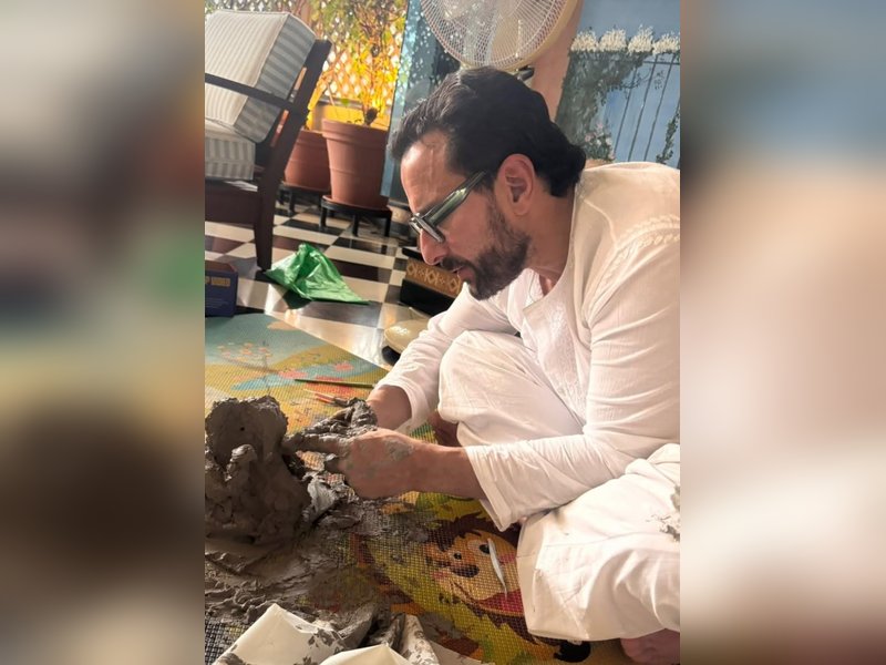 Kareena Kapoor shares glimpse of Saif Ali Khan making Ganpati idol at home on Ganesh Chaturthi 