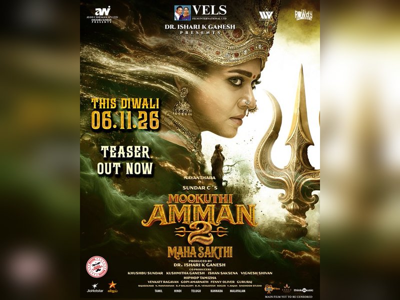Nayanthara-starrer 'Mookuthi Amman 2' to hit screens on November 6; gripping teaser released! (Photo: Vels Film International/X)