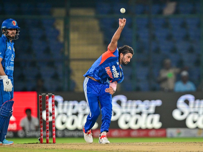 ‘I always wanted to become the greatest all-rounder,’ says Nitish Kumar Reddy after returning to bowling in the second T20I against Afghanistan in New Delhi on Tuesday. Photo credit: IANS 