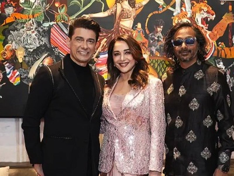 Madhuri Dixit shares glimpses of star-studded evening with Manish Malhotra, Shabana Azmi, Jackie Shroff and others
