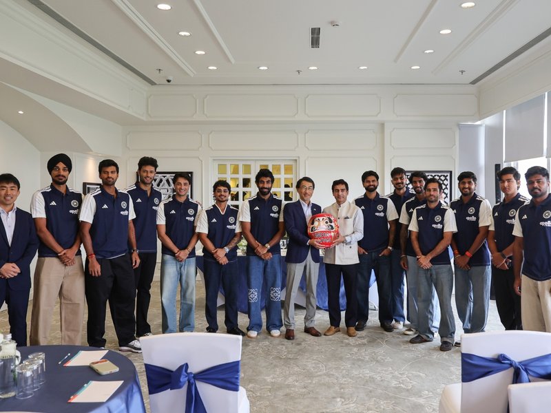 BCCI chief Mithun Manhas, Team India meet Japan ambassador ahead of historic T20I to be played on September 22 at the Sano International Cricket Ground in Tochigi Prefecture in Japan. Photo credit: BCCI 