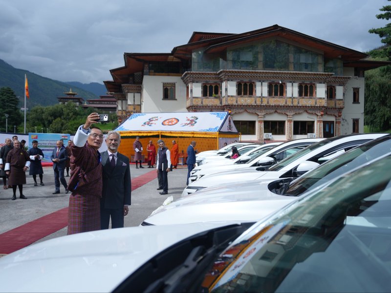 EAM Jaishankar meets Bhutan PM, hands over 54 'Made in India' electric vehicles