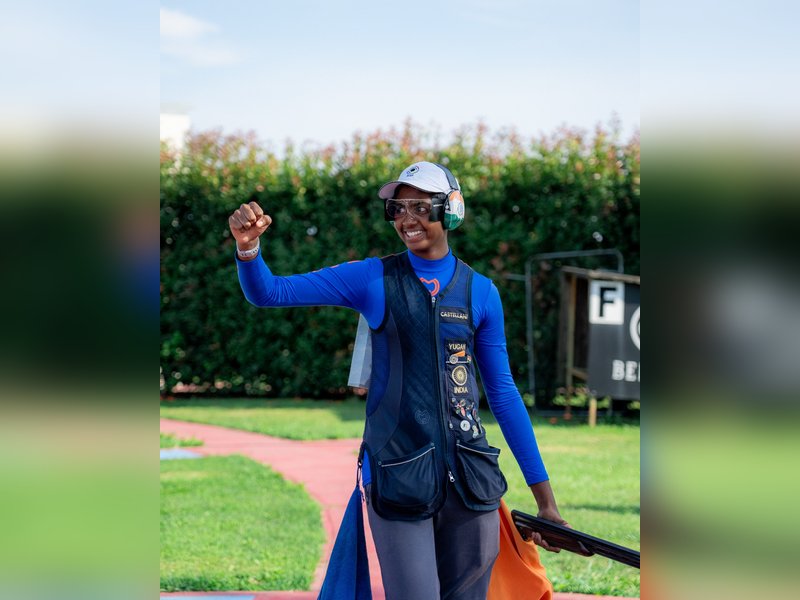 Yugan Sakthivel Muthukumaar wins Trap Men Junior gold in Porpetto (Credit: ISSF)