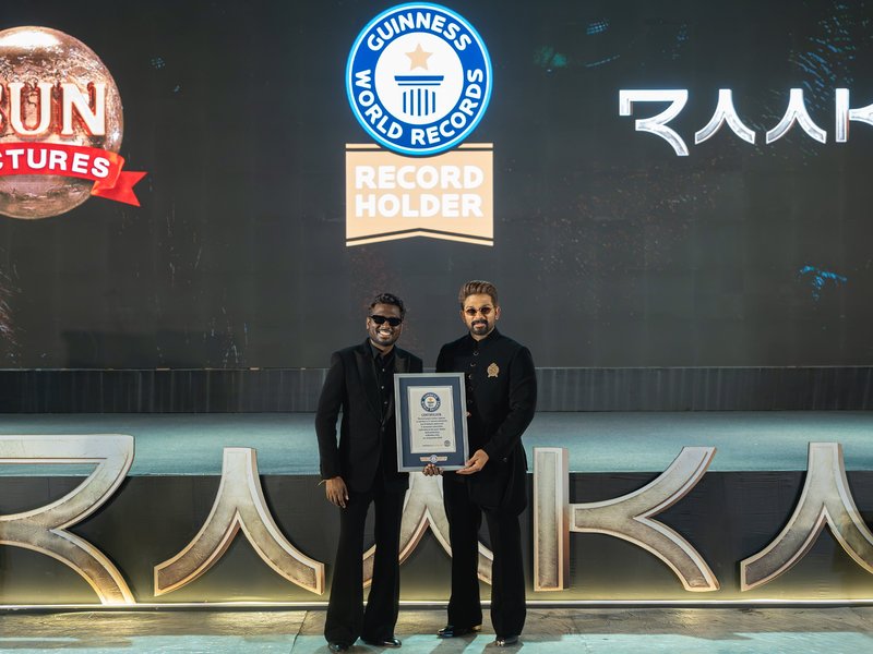 Allu Arjun-starrer 'Raaka' sets World record! ; enters Guinness Book for 'Most People Motion-Captured in Real-Time” (Photo: Sun Pictures/X)