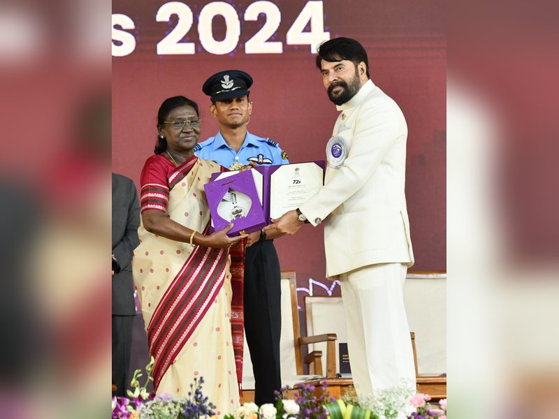 Mammootty: Receiving the National Award for Best Actor is an honour I will cherish for a lifetime! (Photo: Mammootty/X)