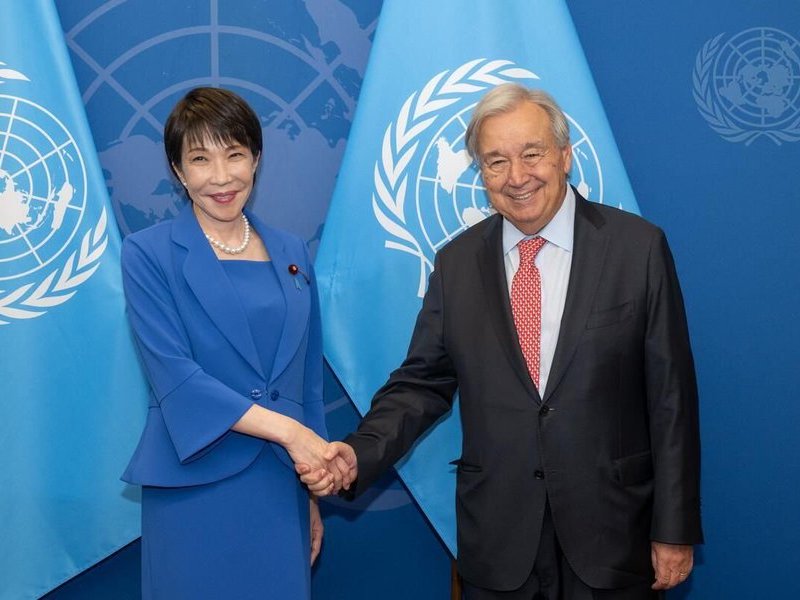 Japan raises UN Council reform with Guterres
