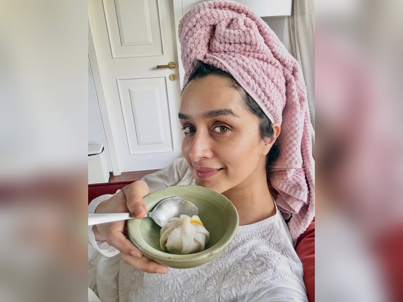 Shraddha Kapoor gorges on modak as she shares glimpses from Ganpati celebrations
