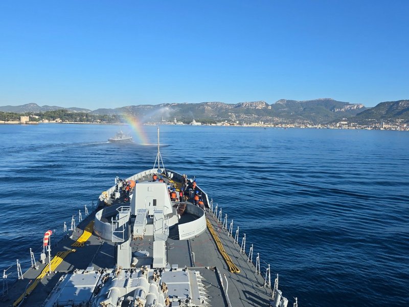 INS Trishul arrives at France's Toulon to participate in Exercise Varuna 